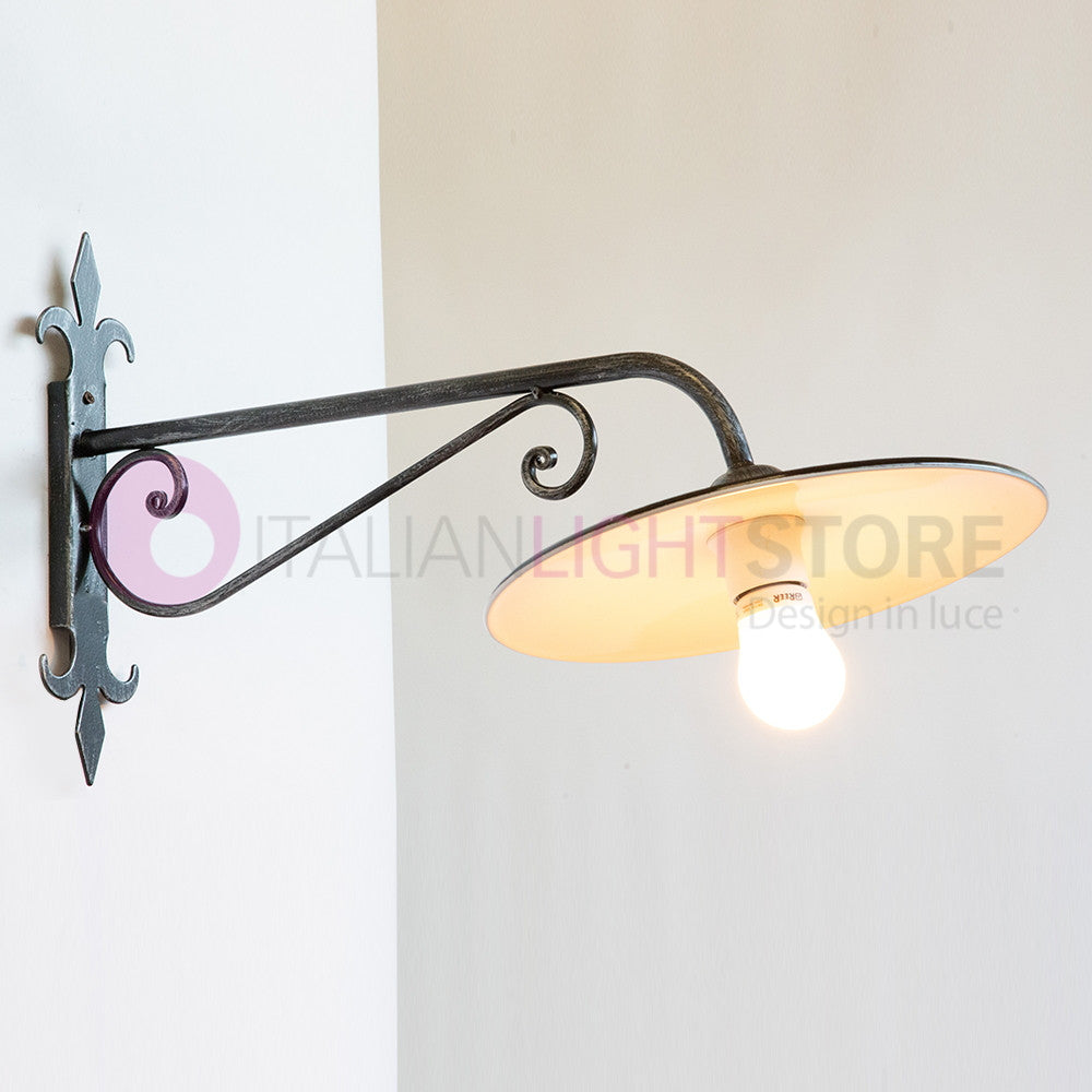 PIATTO Applique Rustico per Esterno Braccio Sporgente L.65 Cm.