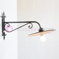 PIATTO Applique Rustico per Esterno Braccio Sporgente L.65 Cm.