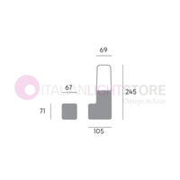 STEM Lampada da Parete Grafite per Esterno Design Moderno