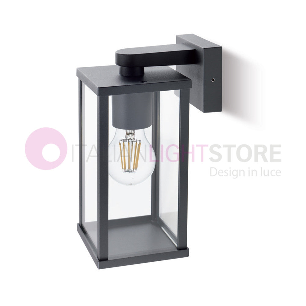 AUREA NERO Lampada da Parete per Esterni Design Moderno