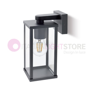 AUREA NERO Lampada da Parete per Esterni Design Moderno