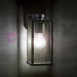 AUREA NERO Lampada da Parete per Esterni Design Moderno