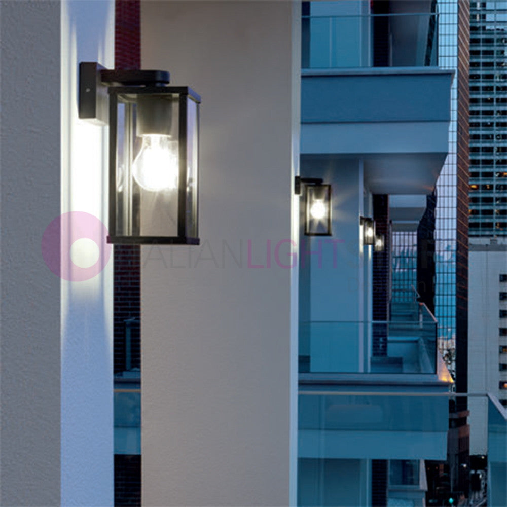 AUREA NERO Lampada da Parete per Esterni Design Moderno