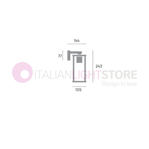 AUREA BIANCO Lampada da Parete per Esterni Design Moderno