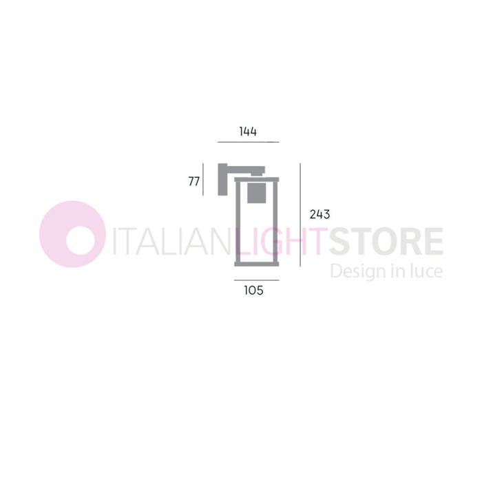 AUREA BIANCO Lampada da Parete per Esterni Design Moderno