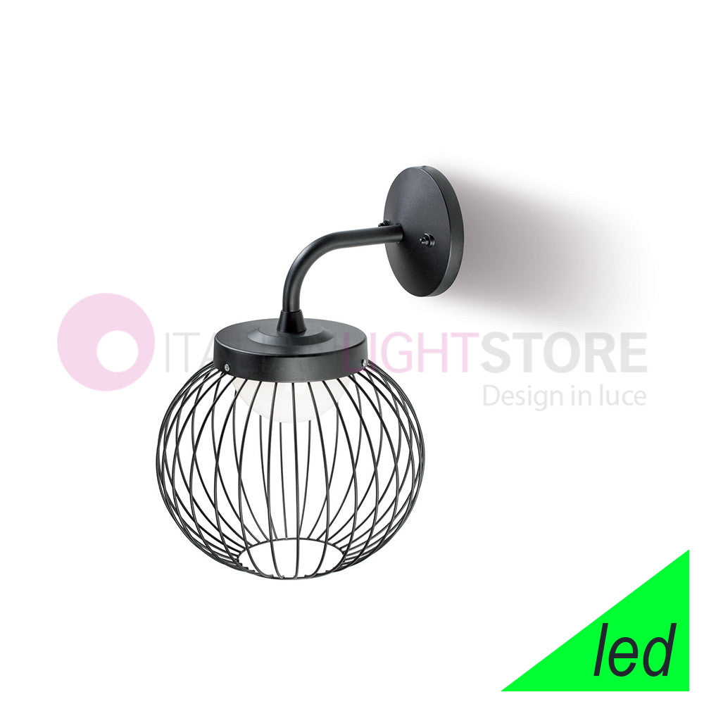 CAGE NERO Lampada LED da Parete per Esterno Design Moderno