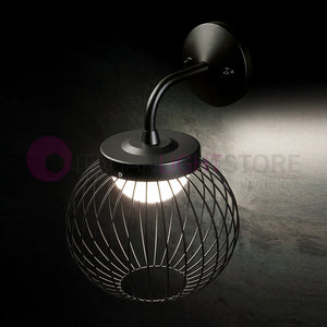 CAGE NERO Lampada LED da Parete per Esterno Design Moderno