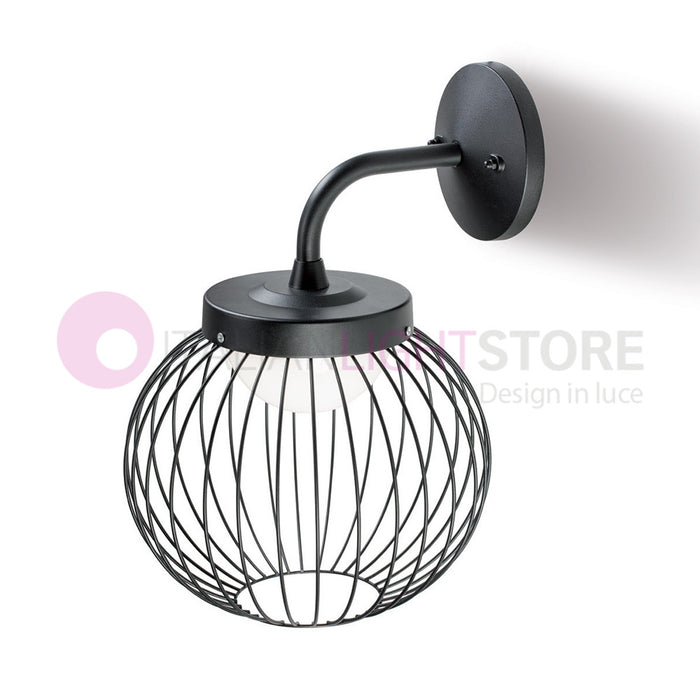 CAGE NERO Lampada LED da Parete per Esterno Design Moderno