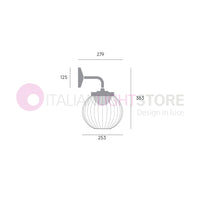 CAGE NERO Lampada LED da Parete per Esterno Design Moderno