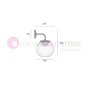 CAGE NERO Lampada LED da Parete per Esterno Design Moderno