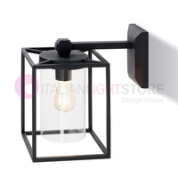 DOMUS NERO Lampada da Parete per Esterni Design Vintage