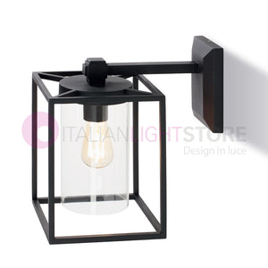 DOMUS NERO Lampada da Parete per Esterni Design Vintage