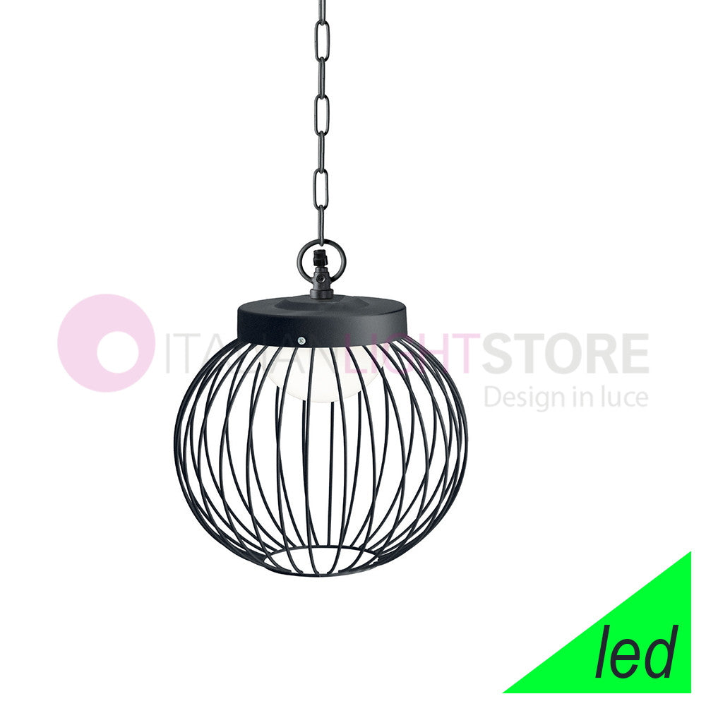 CAGE NERO Sospensione LED per Esterno Design Moderno