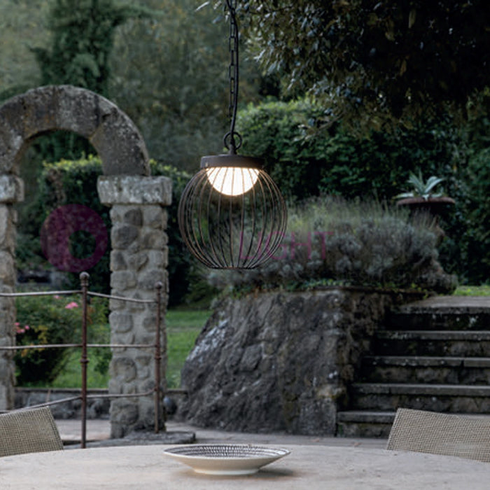CAGE NERO Sospensione LED per Esterno Design Moderno