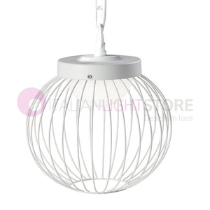 CAGE BIANCO Sospensione LED per Esterno Design Moderno