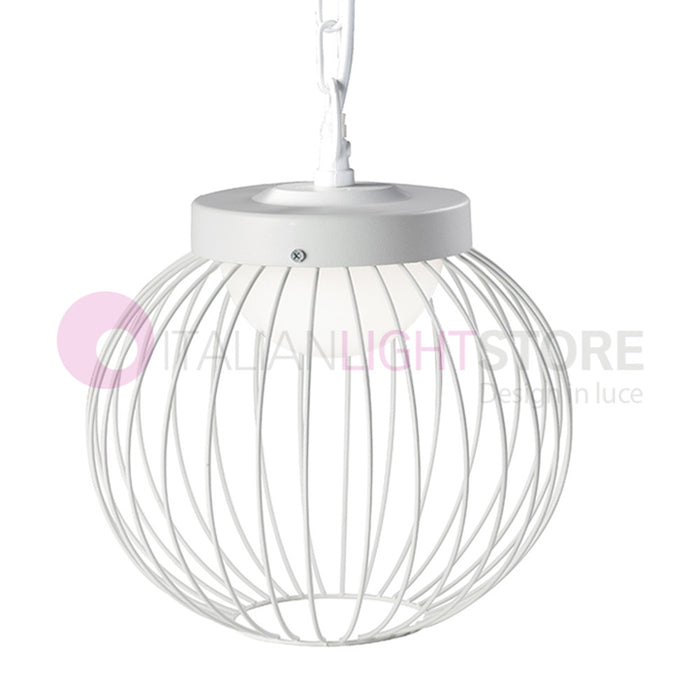 CAGE BIANCO Sospensione LED per Esterno Design Moderno
