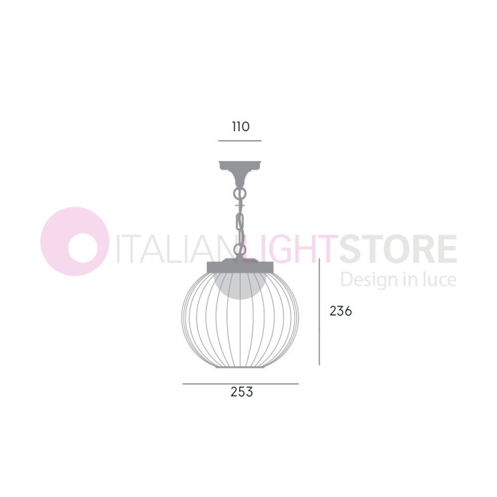 CAGE BIANCO Sospensione LED per Esterno Design Moderno