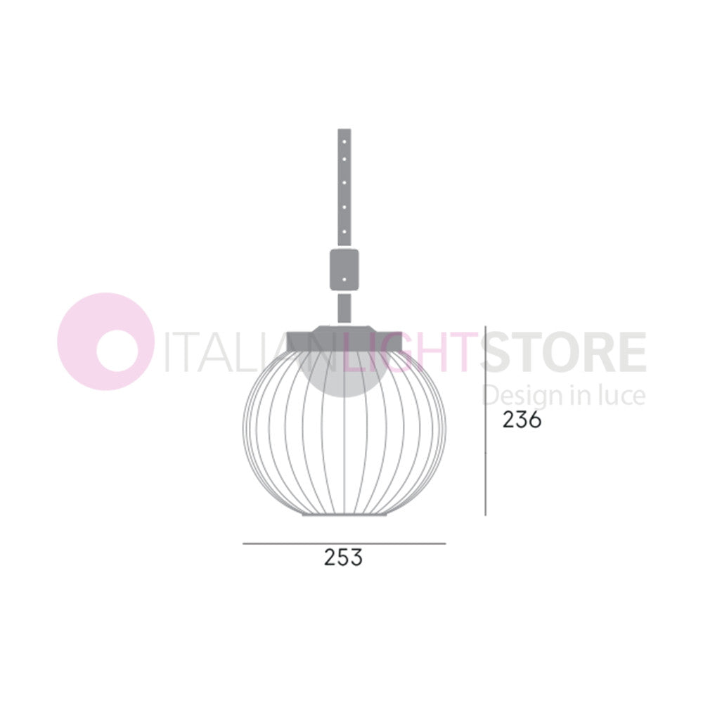 CAGE NERO Sospensione LED Portatile per Esterno Design Moderno