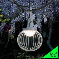 CAGE BIANCO Sospensione LED Portatile per Esterno Design Moderno