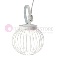 CAGE BIANCO Sospensione LED Portatile per Esterno Design Moderno