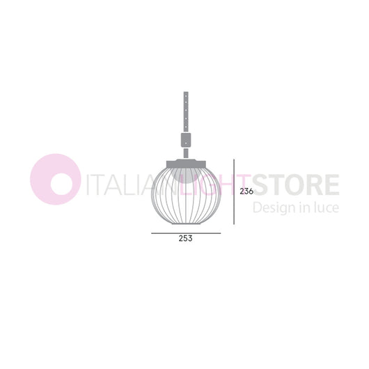 CAGE BIANCO Sospensione LED Portatile per Esterno Design Moderno
