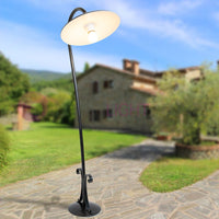 PIATTO Lampione Rustico in Ferro Battuto a 1 Luce H.120