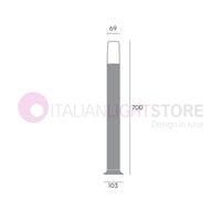 STEM Paletto Moderno da Giardino Grafite H.70 Cm