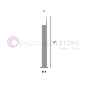 STEM Paletto Moderno da Giardino Grafite H.70 Cm