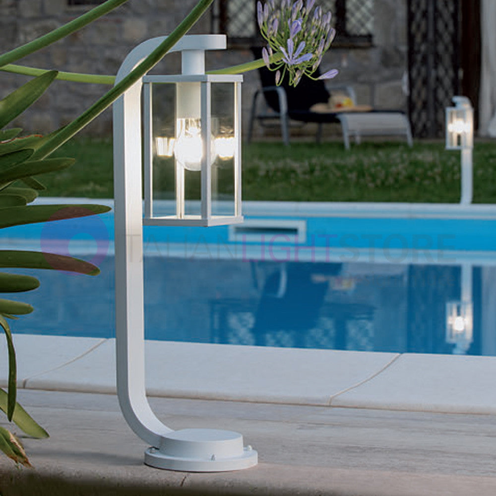 AUREA BIANCO Paletto da Giardino H.60 Cm Design Moderno