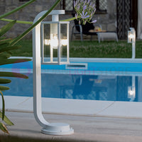 AUREA BIANCO Paletto da Giardino H.60 Cm Design Moderno