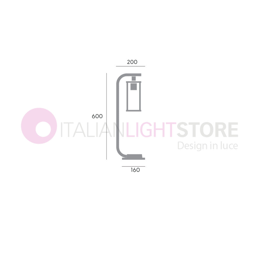 AUREA BIANCO Paletto da Giardino H.60 Cm Design Moderno