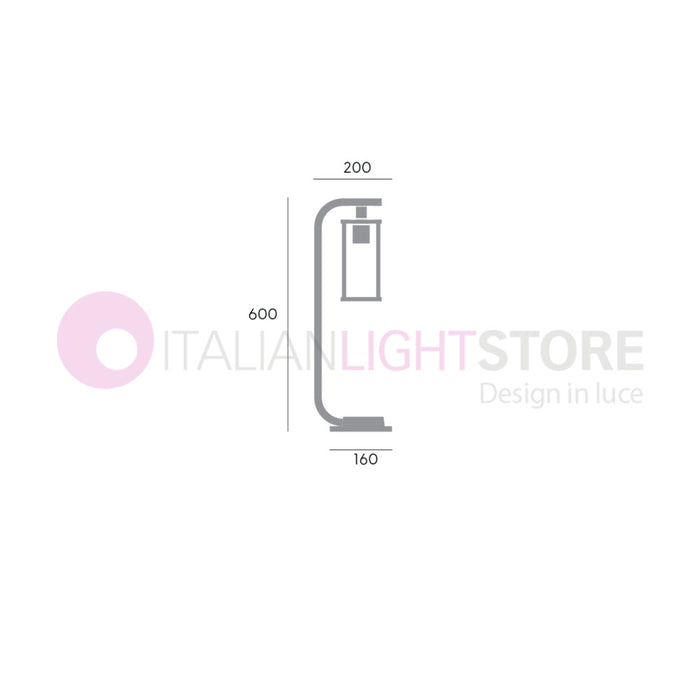 AUREA BIANCO Paletto da Giardino H.60 Cm Design Moderno