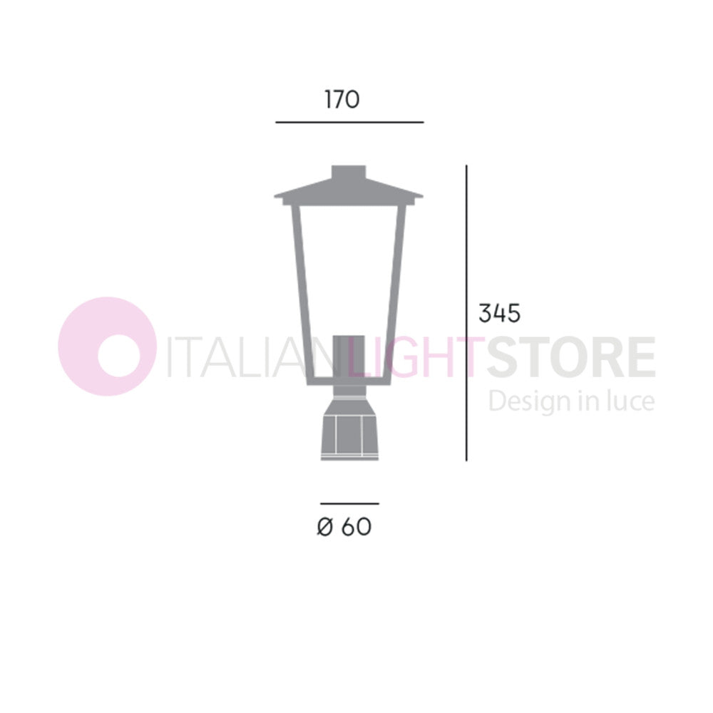RIBOT RUGGINE Testata per Palo con Innesto d.6 Design Classico
