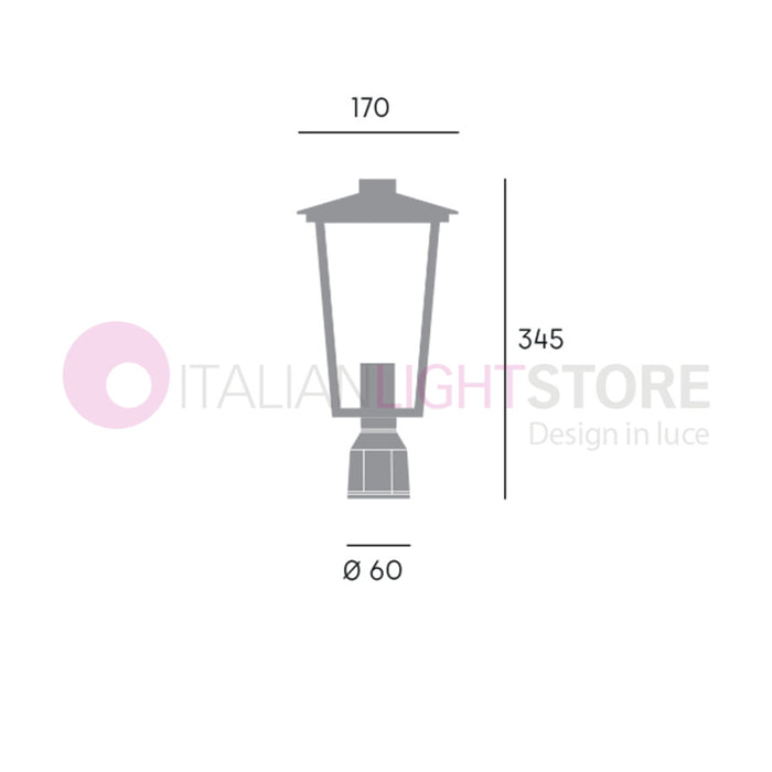 RIBOT RUGGINE Testata per Palo con Innesto d.6 Design Classico
