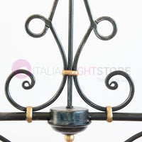 PIATTO Lampadario Bilanciere a 2 Luci in Ferro Smaltato Nero/Bianco