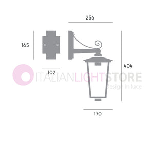 RIBOT RUGGINE Applique Lanterna per Esterni Design Classico