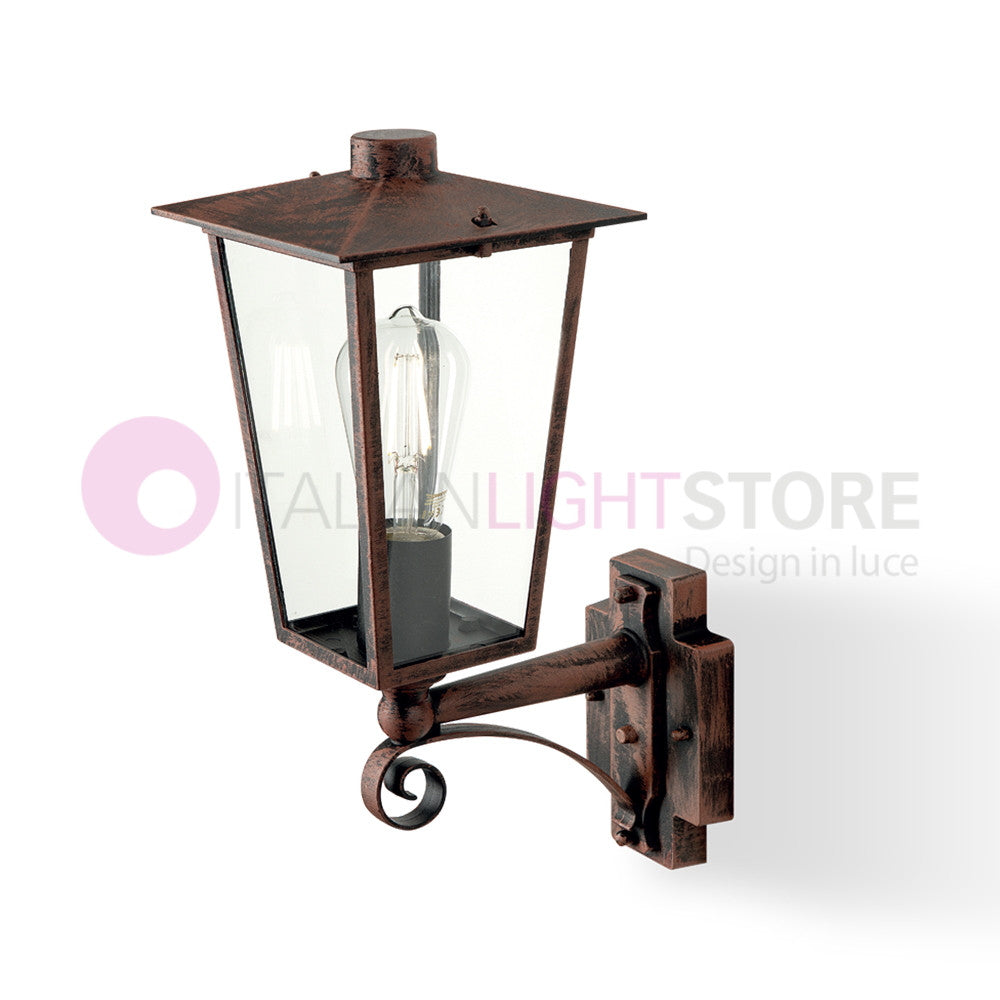 RIBOT RUGGINE Applique Lanterna per Esterni Design Classico