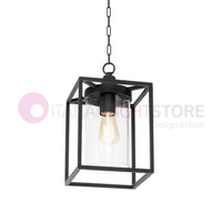 DOMUS NERO Sospensione Gabbia per Esterni Design Vintage