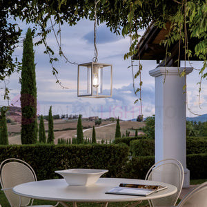 DOMUS BIANCO Sospensione Gabbia per Esterni Design Vintage