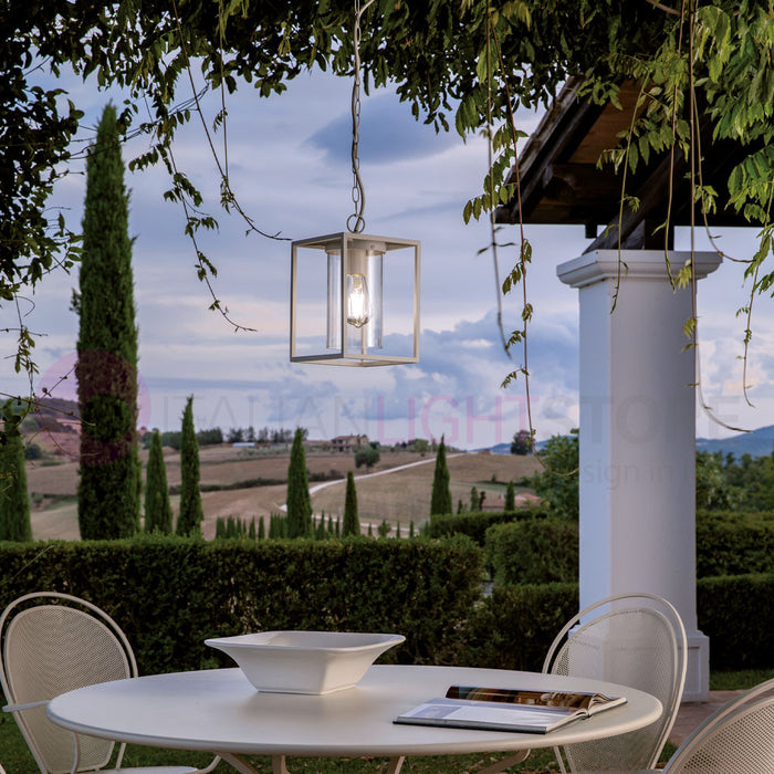 DOMUS BIANCO Sospensione Gabbia per Esterni Design Vintage