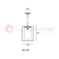 DOMUS BIANCO Sospensione Gabbia per Esterni Design Vintage