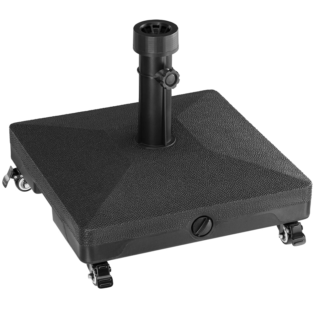 Base Ombrellone da Giardino Riempimento 16 kg con 4 Ruote per pali 38/48 mm