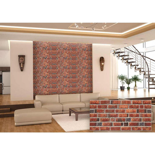 LASTRA DECORATIVA 50X100CM MURO ROSSO.