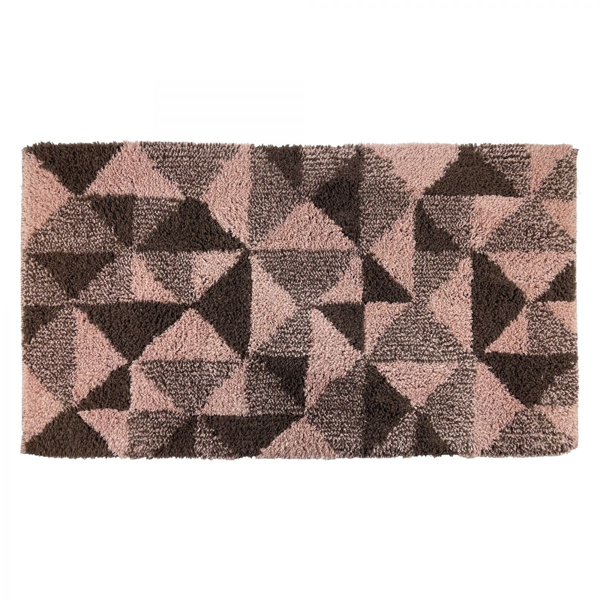 TAPPETO GEOMETRIC 55X100CM ROSA AGE IN COTONE