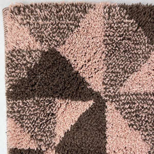 TAPPETO GEOMETRIC 55X100CM ROSA AGE IN COTONE