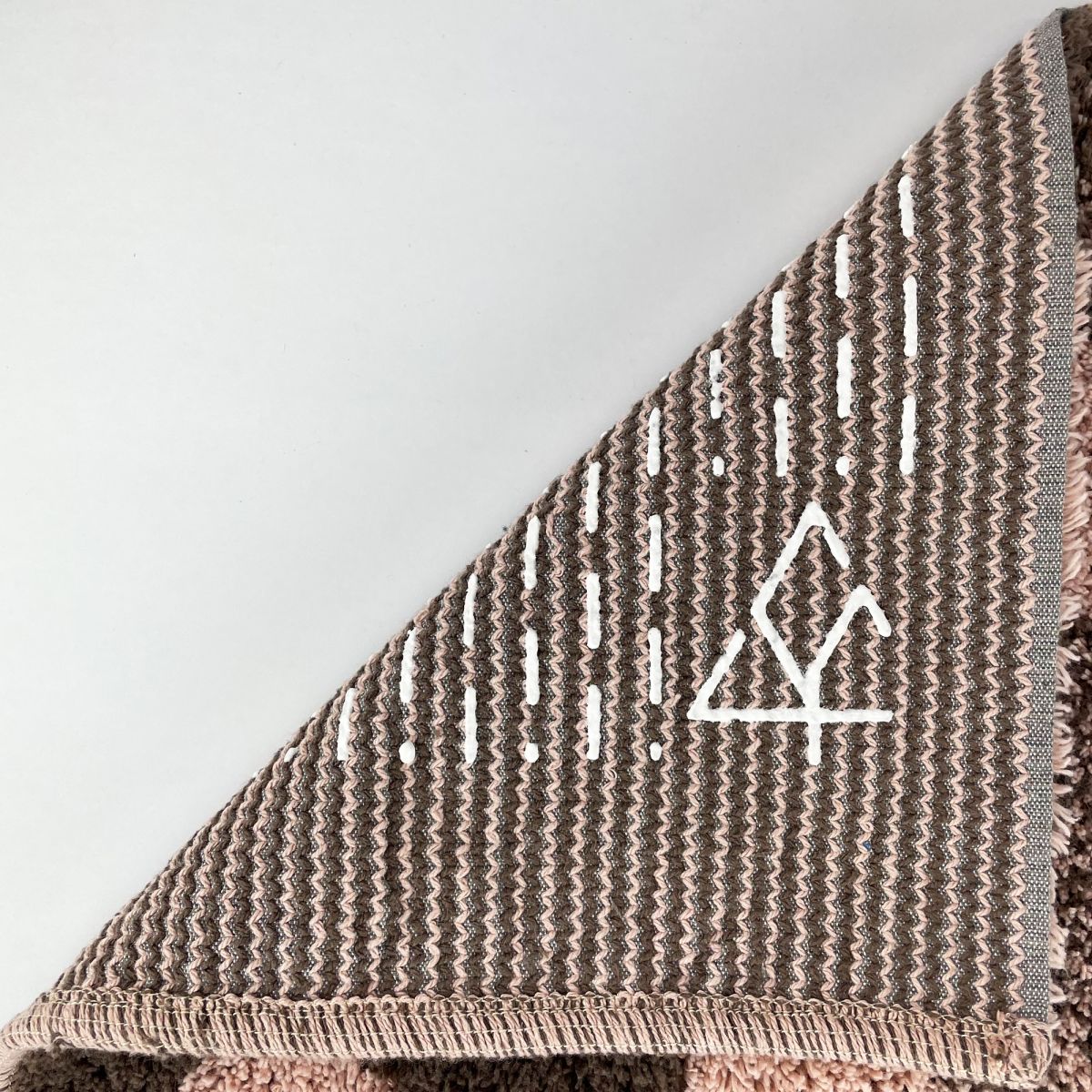 TAPPETO GEOMETRIC 55X100CM ROSA AGE IN COTONE