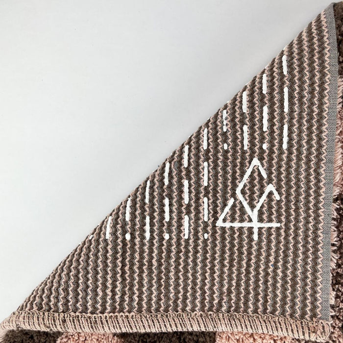 TAPPETO GEOMETRIC 55X100CM ROSA AGE IN COTONE