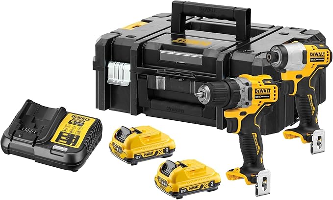 Kit trapano + avvitatore impulsi DeWalt 2 batterie 12V - 3,0 ah