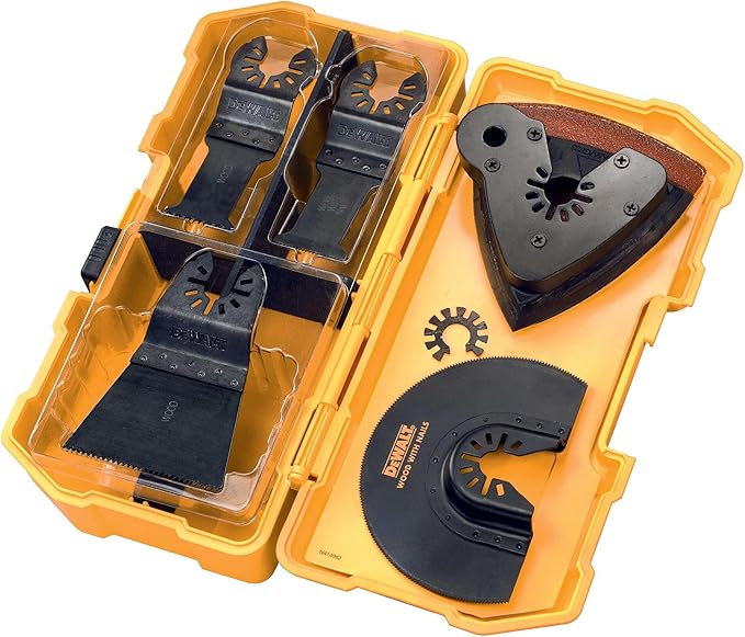 Set 8 pezzi lame multifunzione + carta abrasiva DeWalt DT20731-QZ