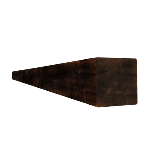 Travi in Abete 10x10 cm x 2 metri - Trattamento Yakisugi Stile: DARK CARBON full burn